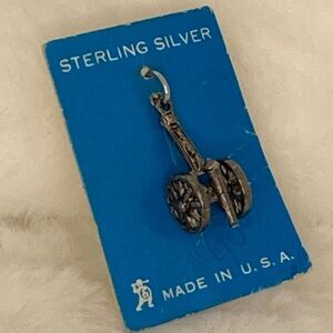 VINTAGE STERLING SILVER CANNON CHARM